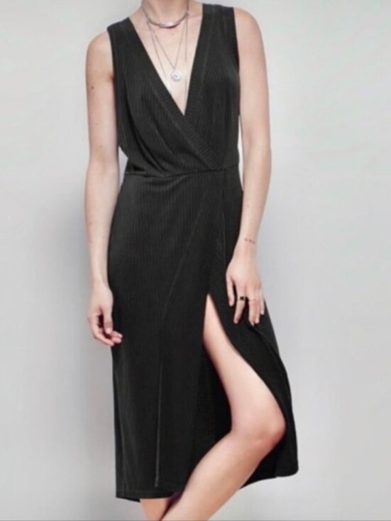 Free People Dresses & Skirts - Free People Rising Sun Ribbed Wrap Dress
